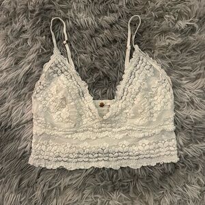 Free People White Lace Bralette